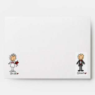 Stickfigure Wedding Envelope