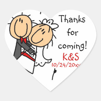 Stickfigure Wedding Favor Stickers