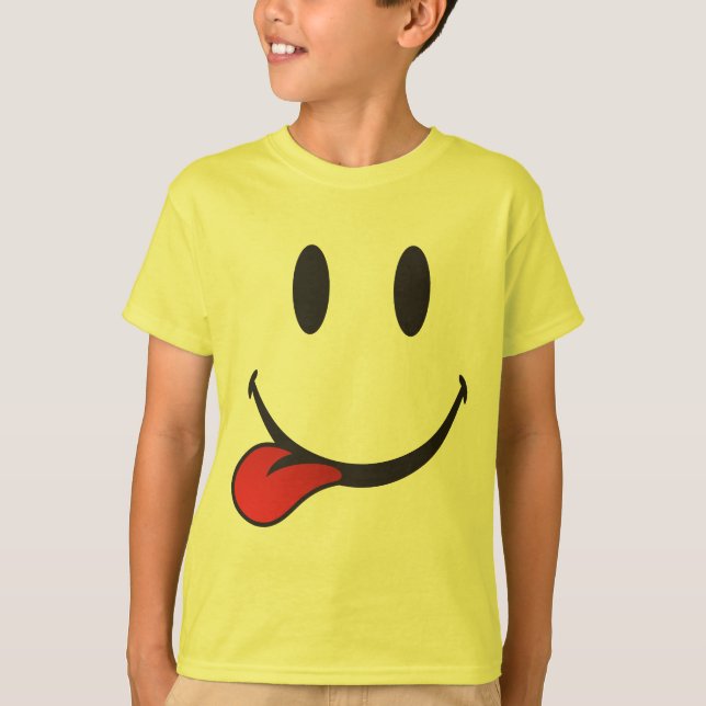 Sticking out tongue emoji T-Shirt (Front)
