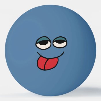 Sticking Out Tounge Ping Pong Ball by superkalifragilistic at Zazzle