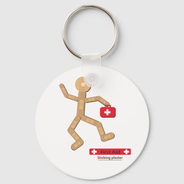 Sticking plaster Figure bags.ai Keychain (Front)