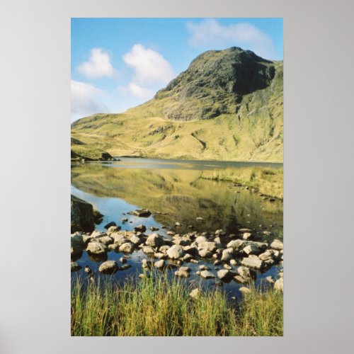 Stickle Tarn summer reflections Lake District Poster