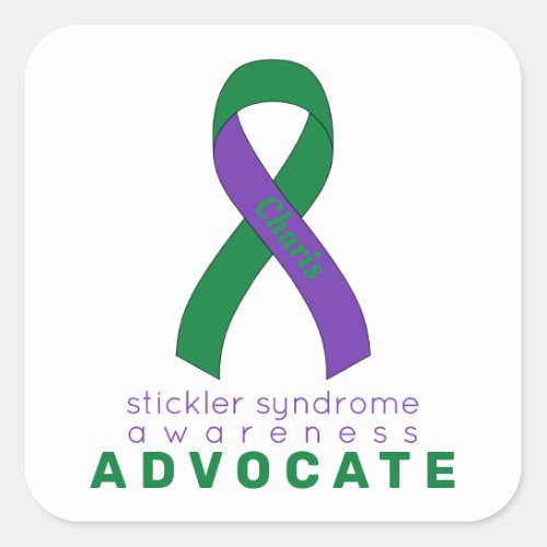 Stickler Syndrome Advocate White Square Sticker