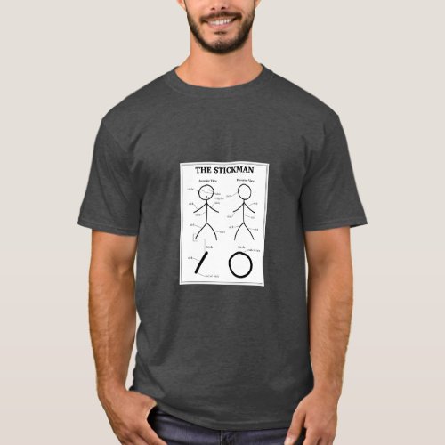 Stickman Anatomy Chart T_Shirt