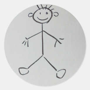 Funny stickman with gun Sticker for Sale by Mr SS