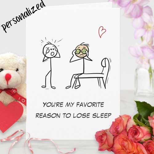 Stickman Humor Quote Facial Funny Valentines Day Card