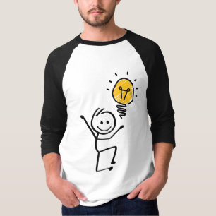 Stickman. Lamp idea, brilliant, brainstorm session T-Shirt
