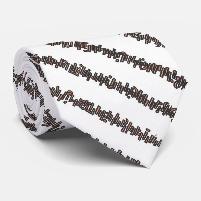 Sticks And Stones-Abstract Diagonal Stripes Neck Tie (Rolled)