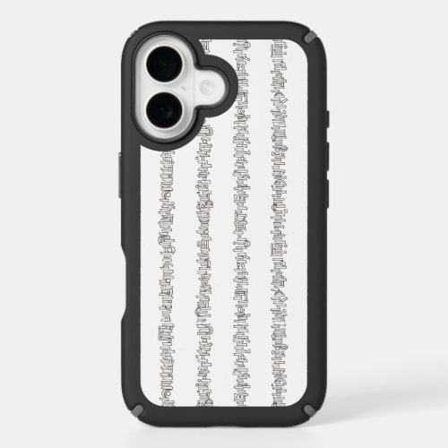 Sticks And Stones-Black And White Modern Pattern iPhone 16 Case