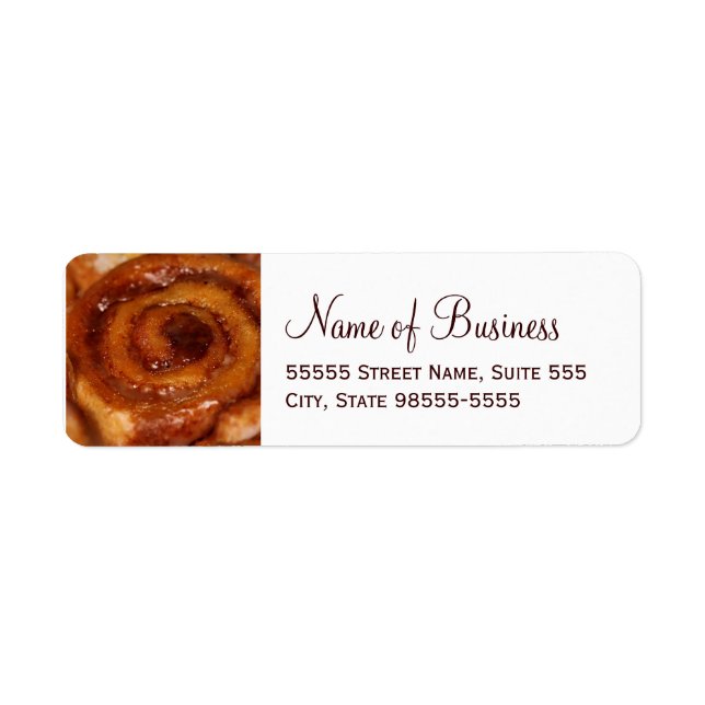 Sticky Bun Baked Goods Bakery Boutique Label (Front)
