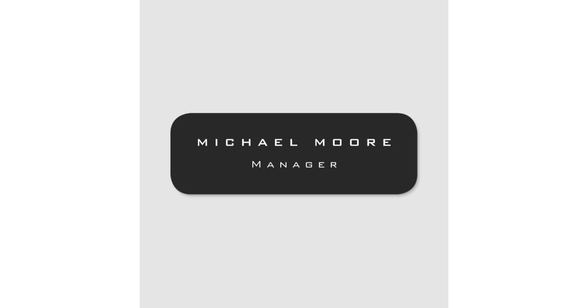 Sticky clothes printable custom work name tag | Zazzle