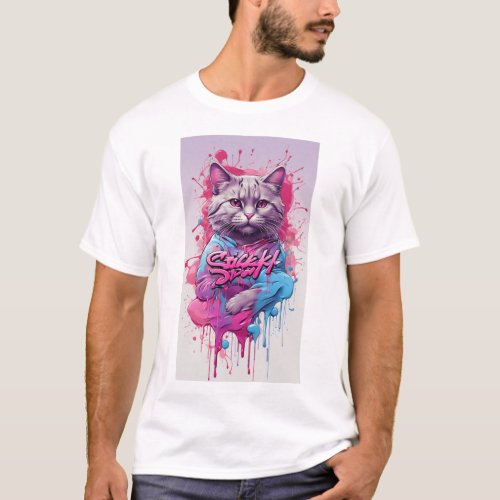 Sticky Kitty Leave Your Mark T_Shirt