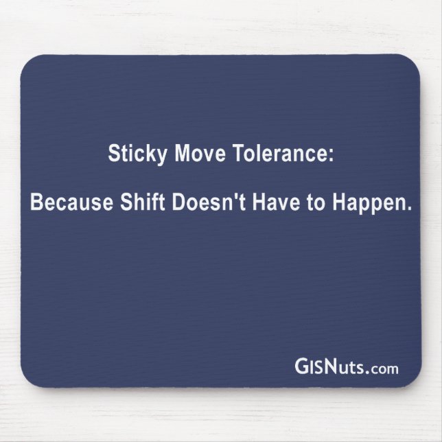 Sticky Move Tolerance Mousepad (Front)