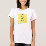Sticky Note T-shirt Template - Add Your Own Text! at Zazzle