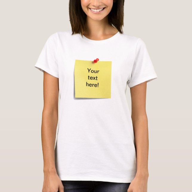 Sticky Note T-shirt Template - Front (Front)