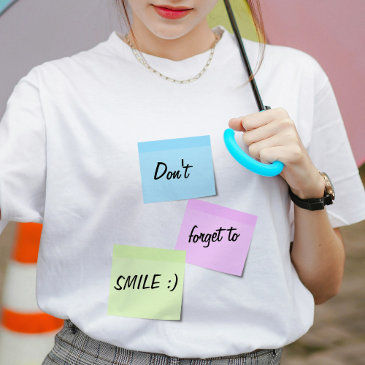 Sticky notes Cute pastel colors Smile Custom text