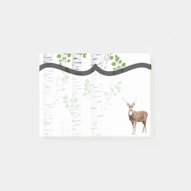 Sticky Notes Deer Doe Buck Woodland Hunting (Front)