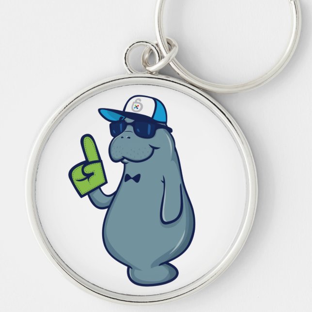 Sticky Password Keychain - Mr. Manatee (Front)