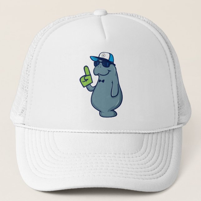 Sticky Password Trucker Hat - Mr. Manatee (Front)