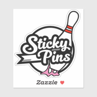 "Sticky Pins" Bowling Team Logo Sticker