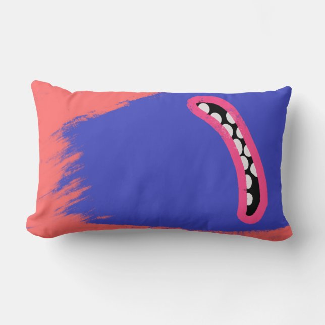 Sticky Red Monster Lumbar Pillow (Front)