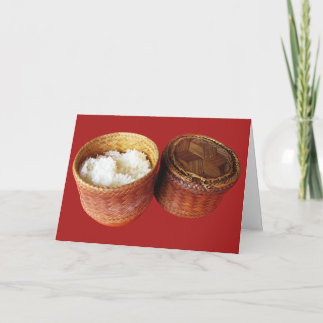 Sticky Rice [Khao Niao] Thai Lao Food Card (Front)