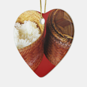 Sticky Rice [Khao Niao] Thai Lao Food Ceramic Ornament