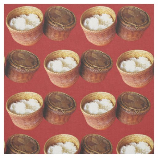 Sticky Rice [Khao Niao] Thai Lao Food Fabric