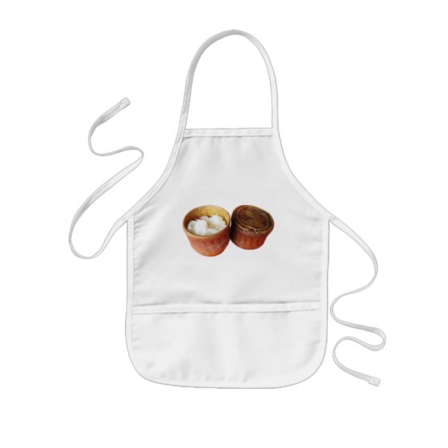 Sticky Rice [Khao Niao] Thai Lao Food Kids' Apron (Front)