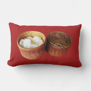 Sticky Rice [Khao Niao] Thai Lao Food Lumbar Pillow
