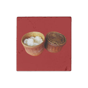 Sticky Rice [Khao Niao] Thai Lao Food Stone Magnet