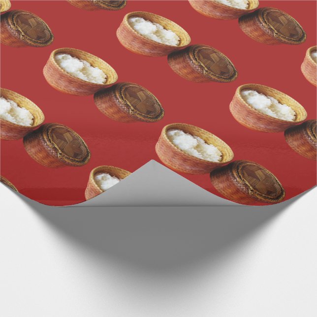 Sticky Rice [Khao Niao] Thai Lao Food Wrapping Paper (Corner)