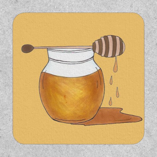 Sticky Sweet Golden Pot of Honey Honeypot Patch