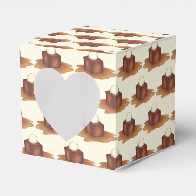 Sticky Toffee Pudding UK British Food Dessert Favor Boxes (Front Side)