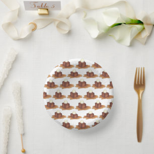 Sticky Toffee Pudding UK British Food Dessert Paper Bowls