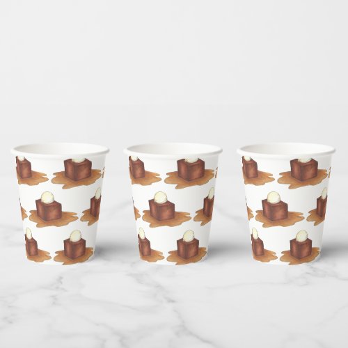 Sticky Toffee Pudding UK British Food Dessert Paper Cups
