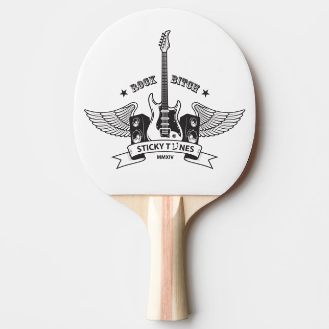 Sticky Tunes | Tischtennisschläger | Rock Style Ping Pong Paddle (Front)