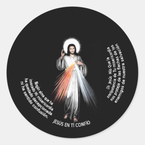 stictatina with merciful jesus classic round sticker