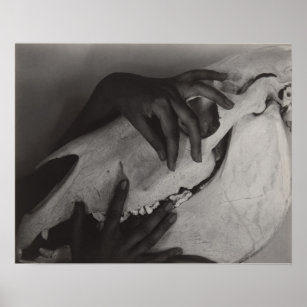 Stieglitz Georgia O’Keeffe Hands Horse Skull Photo Poster