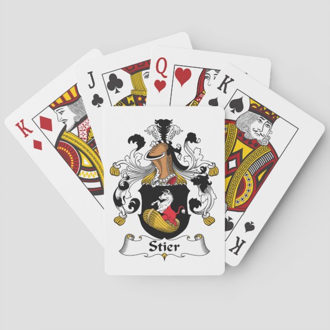 Stier Family Crest Poker Cards (Back)