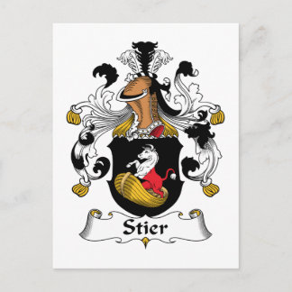Stier Family Crest Postcard