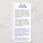 Stiff Person Syndrome Information Card (Front)