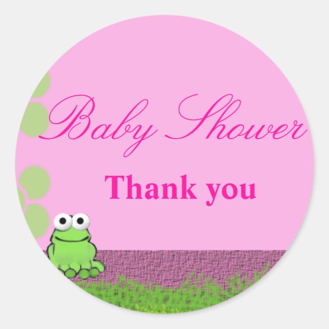 stiker to baby shower classic round sticker (Front)