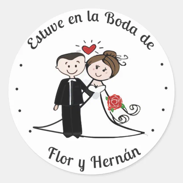 Bride Round Sticker Stikers Wedding Classic Round Sticker | Zazzle