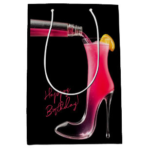 Stiletto and Cocktails Medium Gift Bag