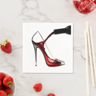 Stiletto and Wine Napkins