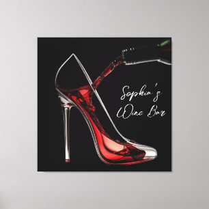 Stiletto and Wine-Wine Bar Canvas Print