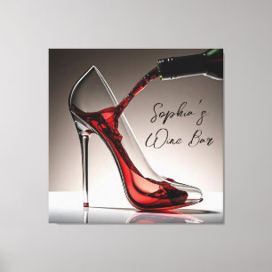 Stiletto and Wine-Wine Bar Canvas Print