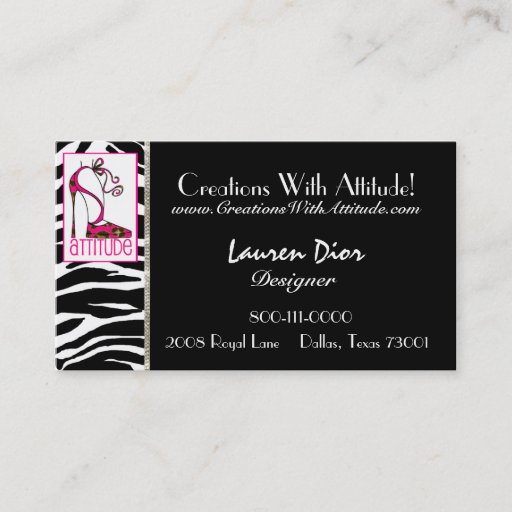 Customizable Stiletto Diva Business Cards