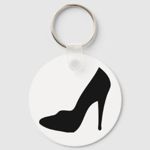 stiletto high heeled shoe icon keychain